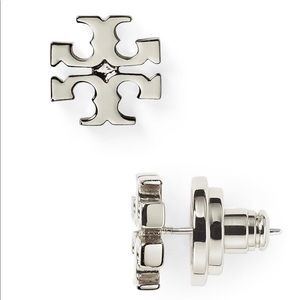 Tory Burch Logo Silver Studs